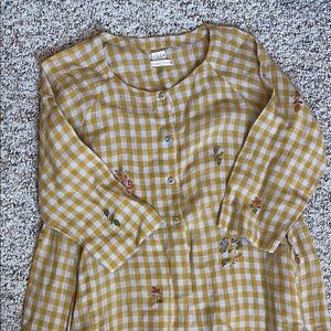 EKA Linen Plaid Dress